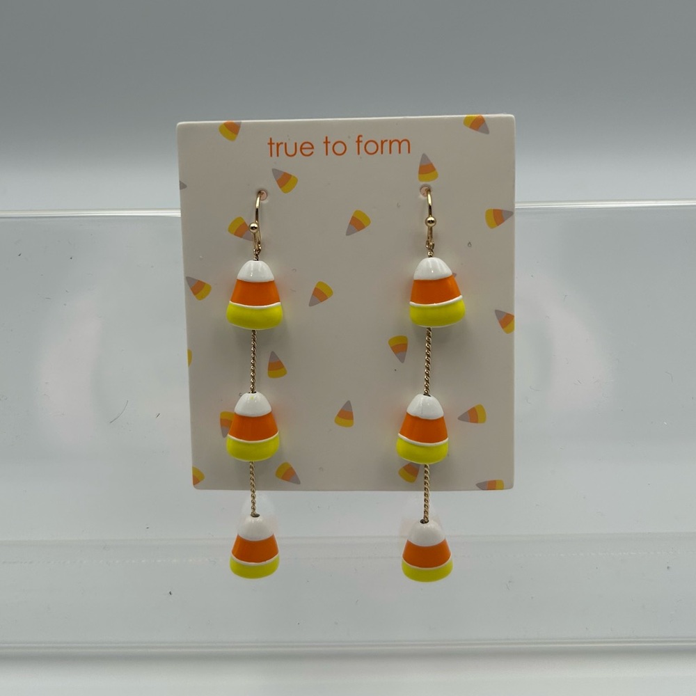 *New* True to Form Candy Corn Dangle Earrings